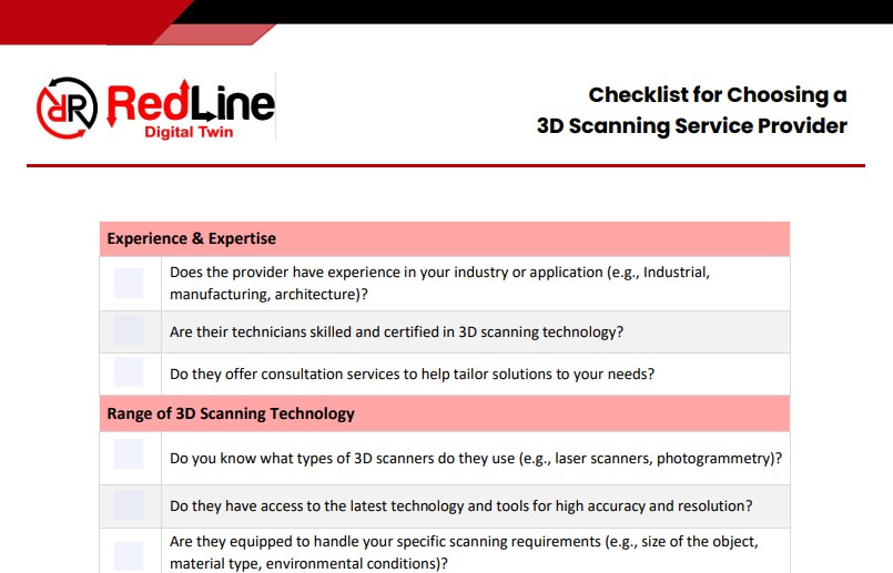 3D Scanning Checklist Screenshot